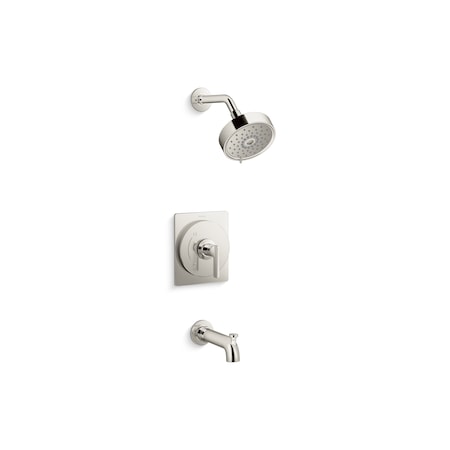 Kohler Studio Mcgee Rite-Temp Bath & Shower Trim Kit 1.75 GPM w Tub Spt Diverter, Vibrant Polished Nickel TS35917-4G-SN